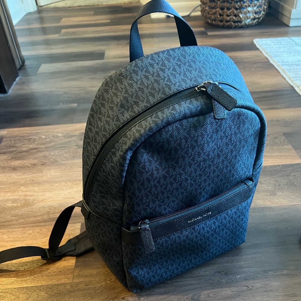 Navy Michael Kors Cooper Logo Backpack